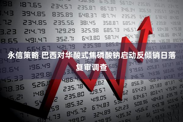 永信策略 巴西对华酸式焦磷酸钠启动反倾销日落复审调查
