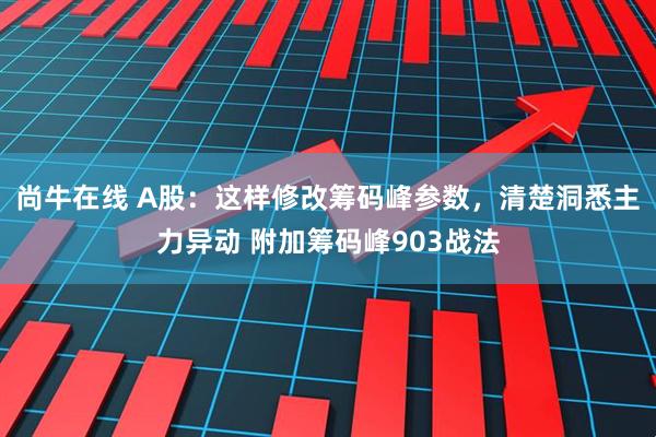 尚牛在线 A股：这样修改筹码峰参数，清楚洞悉主力异动 附加筹码峰903战法